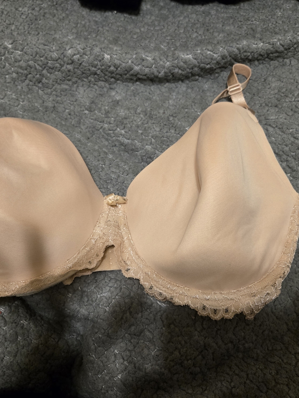 Nude Lace Trim T-Shirt Bra - Women Intimates